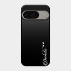 Customize Name Gradient Glass Case Cover Black For Google Pixel 9 5G