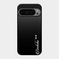 Customize Name Gradient Glass Case Cover Black For Google Pixel 9 Pro 5G