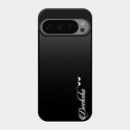 Customize Name Gradient Glass Case Cover Black For Google Pixel 9 Pro 5G