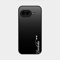 Customize Name Gradient Glass Case Cover Black For Google Pixel 9A 5G