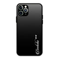 Customize Name Gradient Glass Case Cover Black For iPhone 11 Pro Max