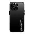 Customize Name Gradient Glass Case Cover Black For iPhone 13 Pro Max