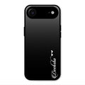 Customize Name Gradient Glass Case Cover Black For iPhone Air