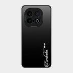 Customize Name Gradient Glass Case Cover Black For Iqoo 13 5G