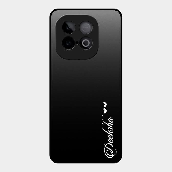 Customize Name Gradient Glass Case Cover Black For Iqoo Neo 10 5G