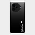 Customize Name Gradient Glass Case Cover Black For Iqoo Neo 10R 5G