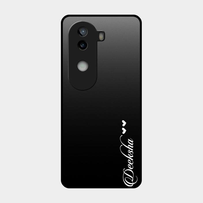 Customize Name Gradient Glass Case Cover Black For Iqoo Z9S 5G