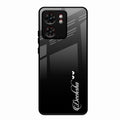 Customize Name Gradient Glass Case Cover Black For Motorola Edge 40