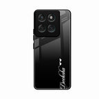 Customize Name Gradient Glass Case Cover Black For Motorola Edge 60 Stylus 5G