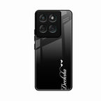Customize Name Gradient Glass Case Cover Black For Motorola Edge 70 5G
