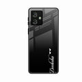 Customize Name Gradient Glass Case Cover Black For Motorola G64 5G