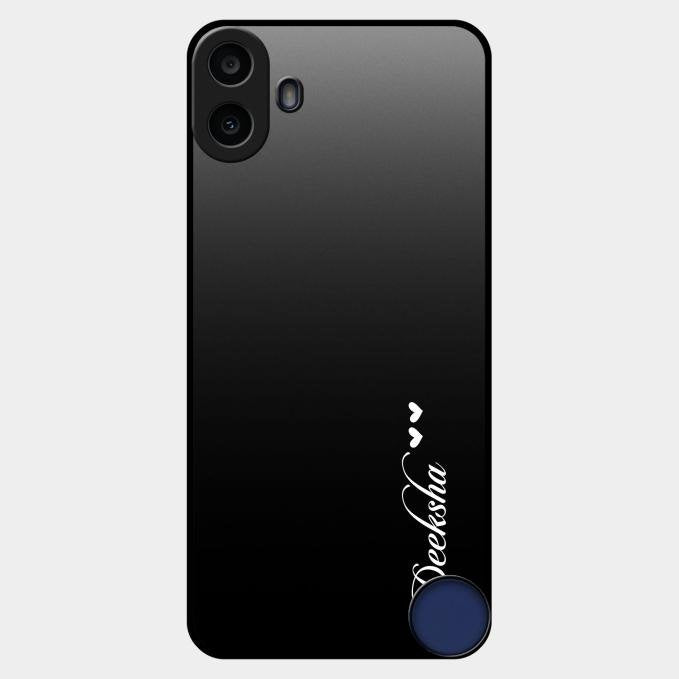 Customize Name Gradient Glass Case Cover Black For Nothing Cmf Phone 1
