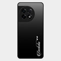 Customize Name Gradient Glass Case Cover Black For Oneplus 11R 5G