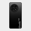 Customize Name Gradient Glass Case Cover Black For Oneplus 13 5G