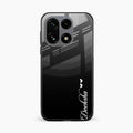 Customize Name Gradient Glass Case Cover Black For OnePlus 15 5G