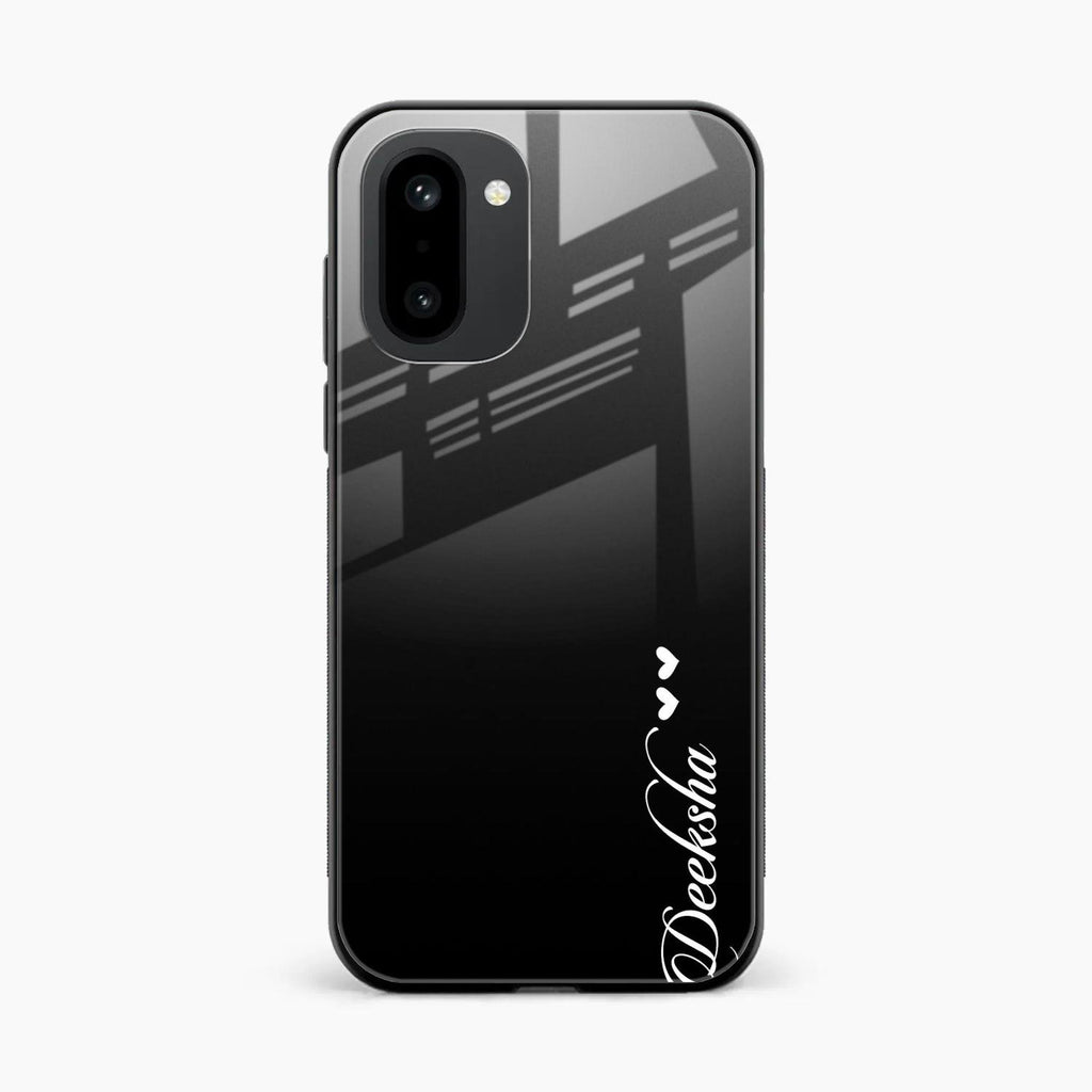 Customize Name Gradient Glass Case Cover Black For OnePlus 15R 5G