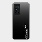 Customize Name Gradient Glass Case Cover Black For Oneplus 9Rt 5G