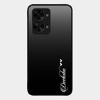 Customize Name Gradient Glass Case Cover Black For Oneplus Nord 2T 5G
