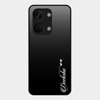 Customize Name Gradient Glass Case Cover Black For Oneplus Nord 3 5G