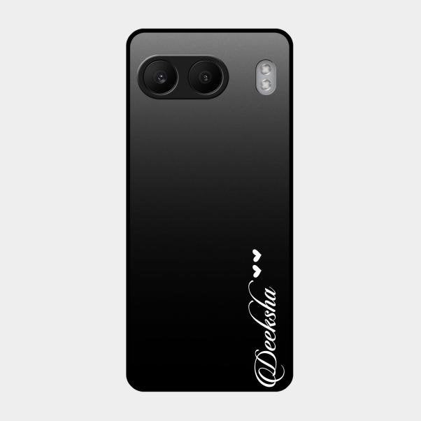 Customize Name Gradient Glass Case Cover Black For Oneplus Nord 4 5G