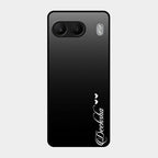 Customize Name Gradient Glass Case Cover Black For Oneplus Nord 4 5G