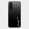 Customize Name Gradient Glass Case Cover Black For Oneplus Nord 5 5G