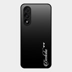 Customize Name Gradient Glass Case Cover Black For Oneplus Nord 5 5G