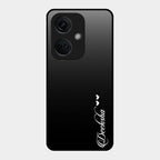 Customize Name Gradient Glass Case Cover Black For Oneplus Nord Ce 3 5G