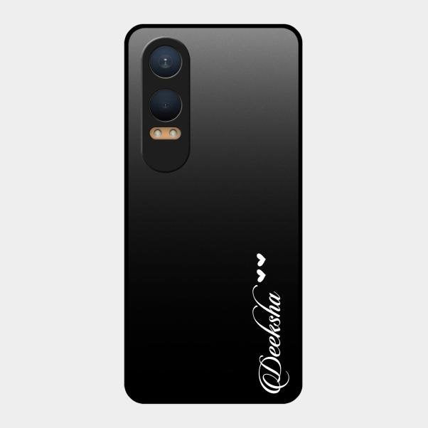 Customize Name Gradient Glass Case Cover Black For Oneplus Nord Ce 4 Lite 5G