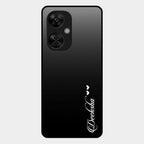 Customize Name Gradient Glass Case Cover Black For Oneplus Nord Ce5 5G