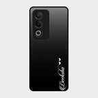 Customize Name Gradient Glass Case Cover Black For Oppo A3 Pro 5G