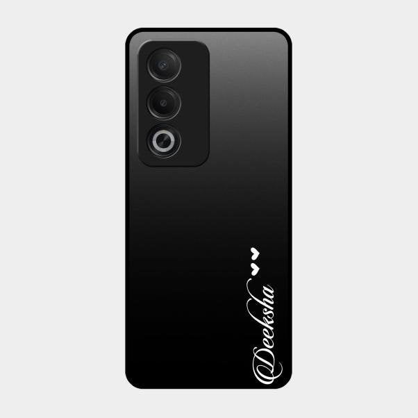 Customize Name Gradient Glass Case Cover Black For Oppo A3 Pro 5G