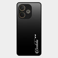 Customize Name Gradient Glass Case Cover Black For Oppo A5 Pro 5G