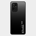 Customize Name Gradient Glass Case Cover Black For Oppo F19 Pro Plus 5G