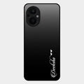 Customize Name Gradient Glass Case Cover Black For Oppo F21S Pro 5G