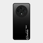 Customize Name Gradient Glass Case Cover Black For Oppo F27 5G