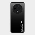 Customize Name Gradient Glass Case Cover Black For Oppo F27 Pro Plus 5G