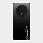 Customize Name Gradient Glass Case Cover Black For Oppo F27 Pro Plus 5G