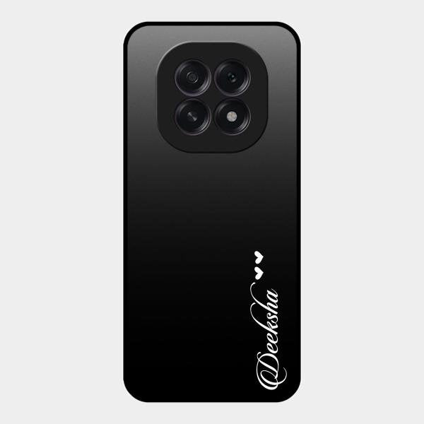Customize Name Gradient Glass Case Cover Black For Oppo F29 5G
