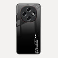 Customize Name Gradient Glass Case Cover Black For Oppo F31 Pro 5G