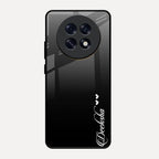 Customize Name Gradient Glass Case Cover Black For Oppo F31 Pro Plus 5G