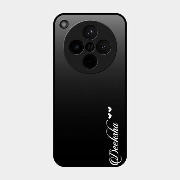 Customize Name Gradient Glass Case Cover Black For Oppo Find X8 5G