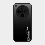 Customize Name Gradient Glass Case Cover Black For Oppo Find X8 5G