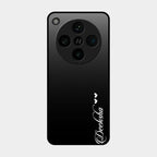 Customize Name Gradient Glass Case Cover Black For Oppo Find X8 Pro 5G