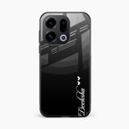 Customize Name Gradient Glass Case Cover Black For Oppo Find X9 5G