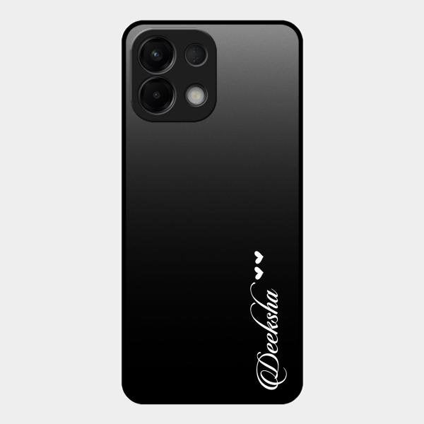 Customize Name Gradient Glass Case Cover Black For Oppo K13 5G