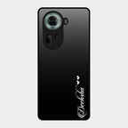 Customize Name Gradient Glass Case Cover Black For Oppo Reno 11 5G
