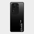 Customize Name Gradient Glass Case Cover Black For Oppo Reno 11 Pro 5G