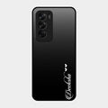 Customize Name Gradient Glass Case Cover Black For Oppo Reno 12 Pro 5G