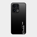 Customize Name Gradient Glass Case Cover Black For Oppo Reno 13 Pro 5G